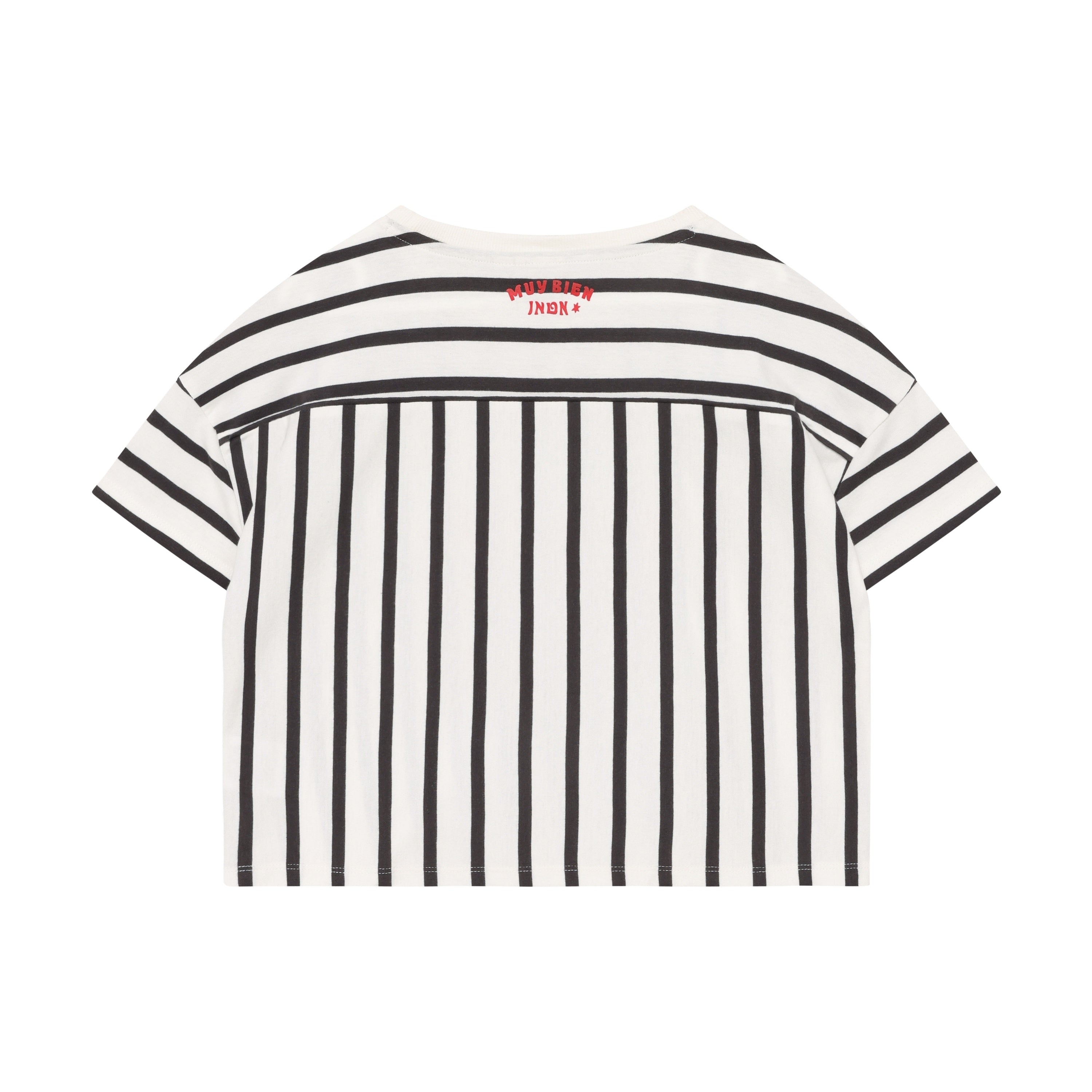 Meisjes T-shirt Vertical Stripe van Indian Blue Jeans in de kleur Cloud in maat 176.