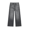 Meisjes Extra Wide Fit Grey  van Indian Blue Jeans in de kleur Dark Grey Denim in maat 176.
