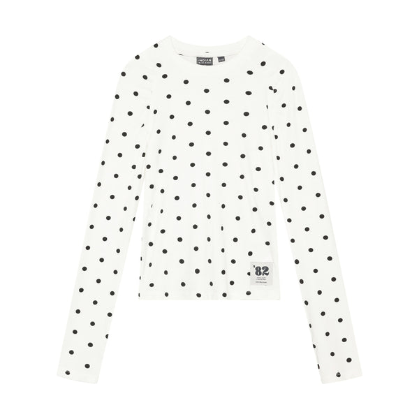 Meisjes Longsleeve Polkadot  van Indian Blue Jeans in de kleur Cloud in maat 176.