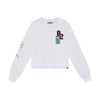 Meisjes Sweater Patches van Indian Blue Jeans in de kleur Grey White Melange  in maat 176.