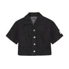 Meisjes Shirt Denim  van Indian Blue Jeans in de kleur Black Denim in maat 176.