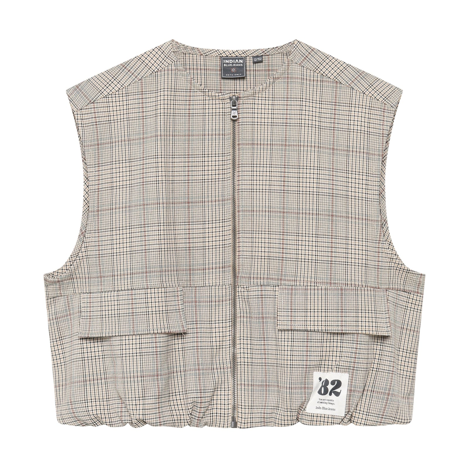 Indian Blue Jeans Gilet Check