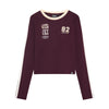 Meisjes Longsleeve Cropped  van Indian Blue Jeans in de kleur Fig in maat 176.