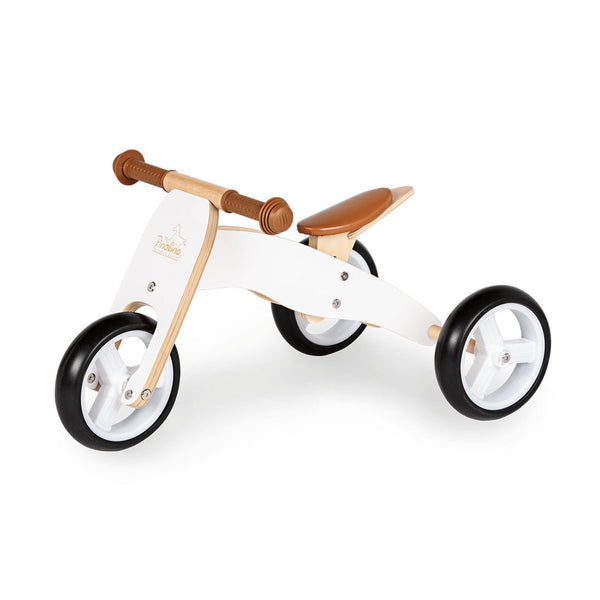 Mini driewieler 'Charlie', wit/naturel