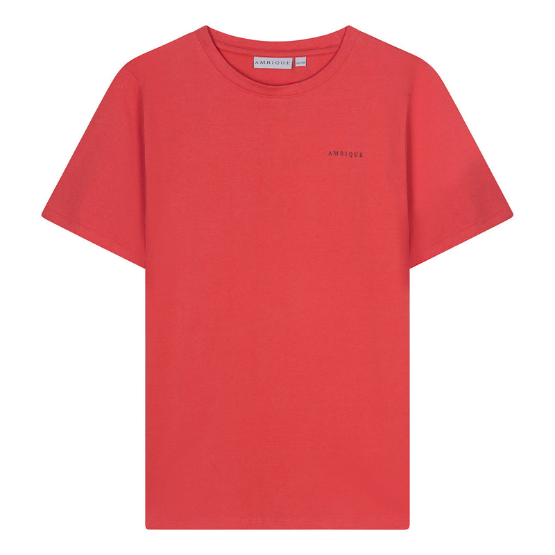 Jongens T-Shirt Justin van Ambique Kids in de kleur 132 Coral in maat 182-188.