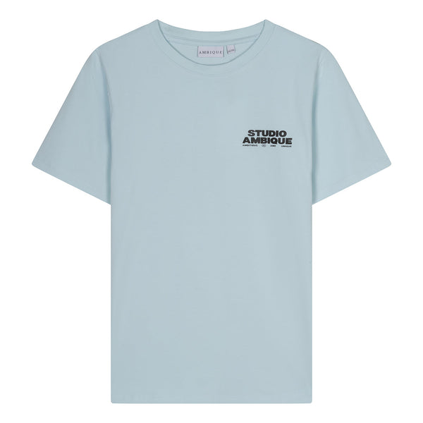 Jongens T-Shirt Ace van Ambique Kids in de kleur 134 Ice blue in maat 182-188.