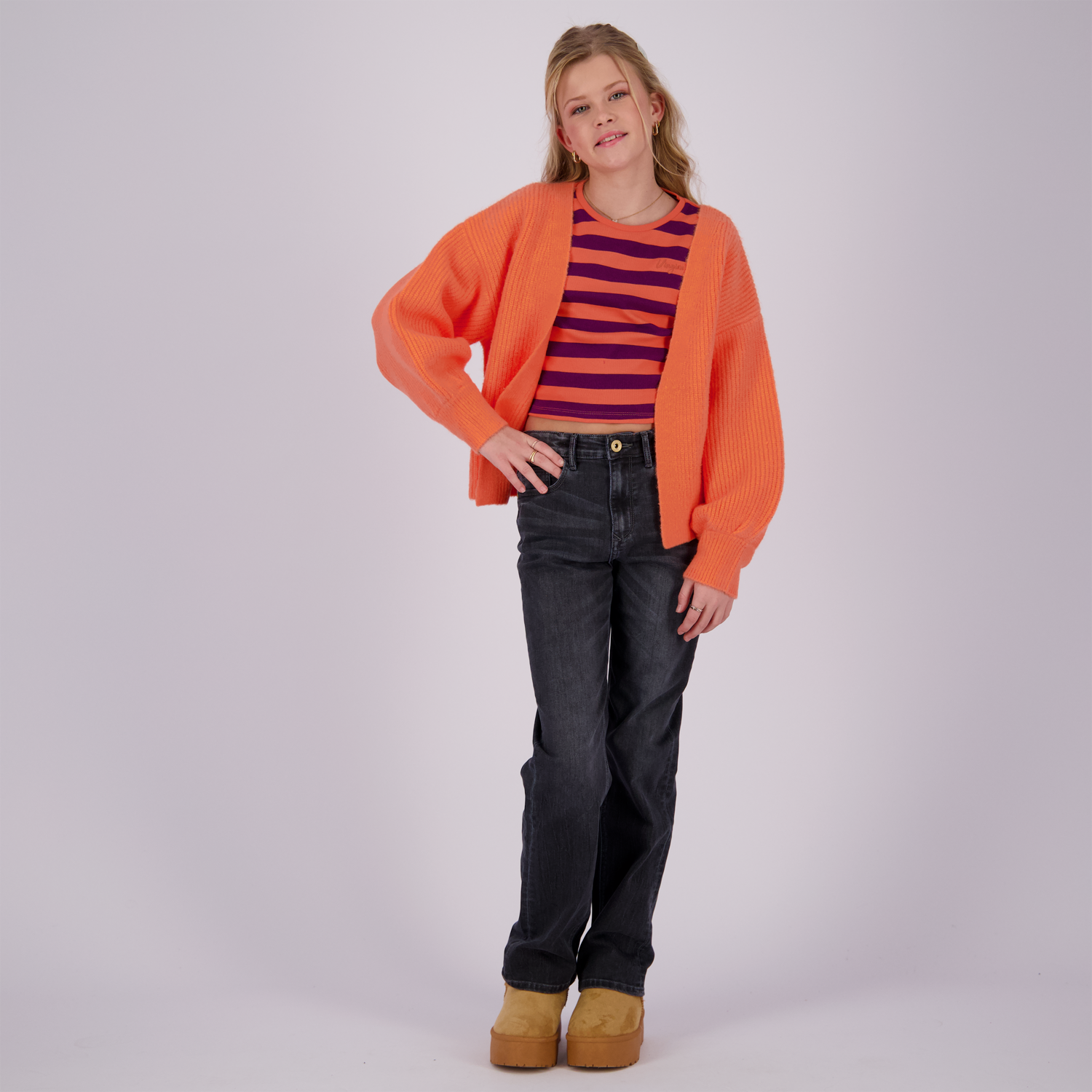 Vingino G-Basic-crop rib stripe