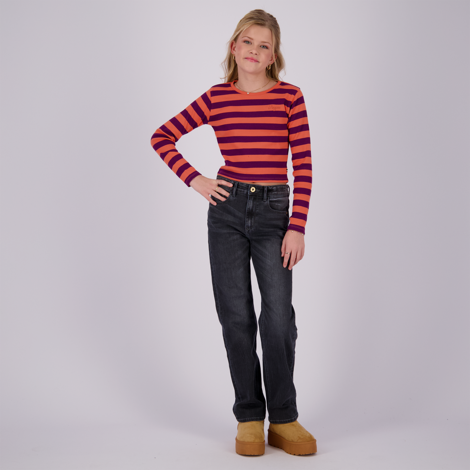 Vingino G-Basic-crop rib stripe