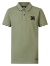 Jongens Boys Polo Short Sleeve van Petrol in de kleur Sage Green in maat 176.