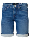 Jongens Boys Denim Short Jackson Slim Fit van Petrol in de kleur Light used in maat 176.