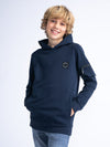 Jongens Boys Sweater Hooded van Petrol in de kleur Navy Blue in maat 176.