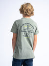 Jongens Boys T-Shirt SS Round Neck van Petrol in de kleur Sage Green in maat 176.