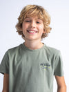 Jongens Boys T-Shirt SS Round Neck van Petrol in de kleur Sage Green in maat 176.