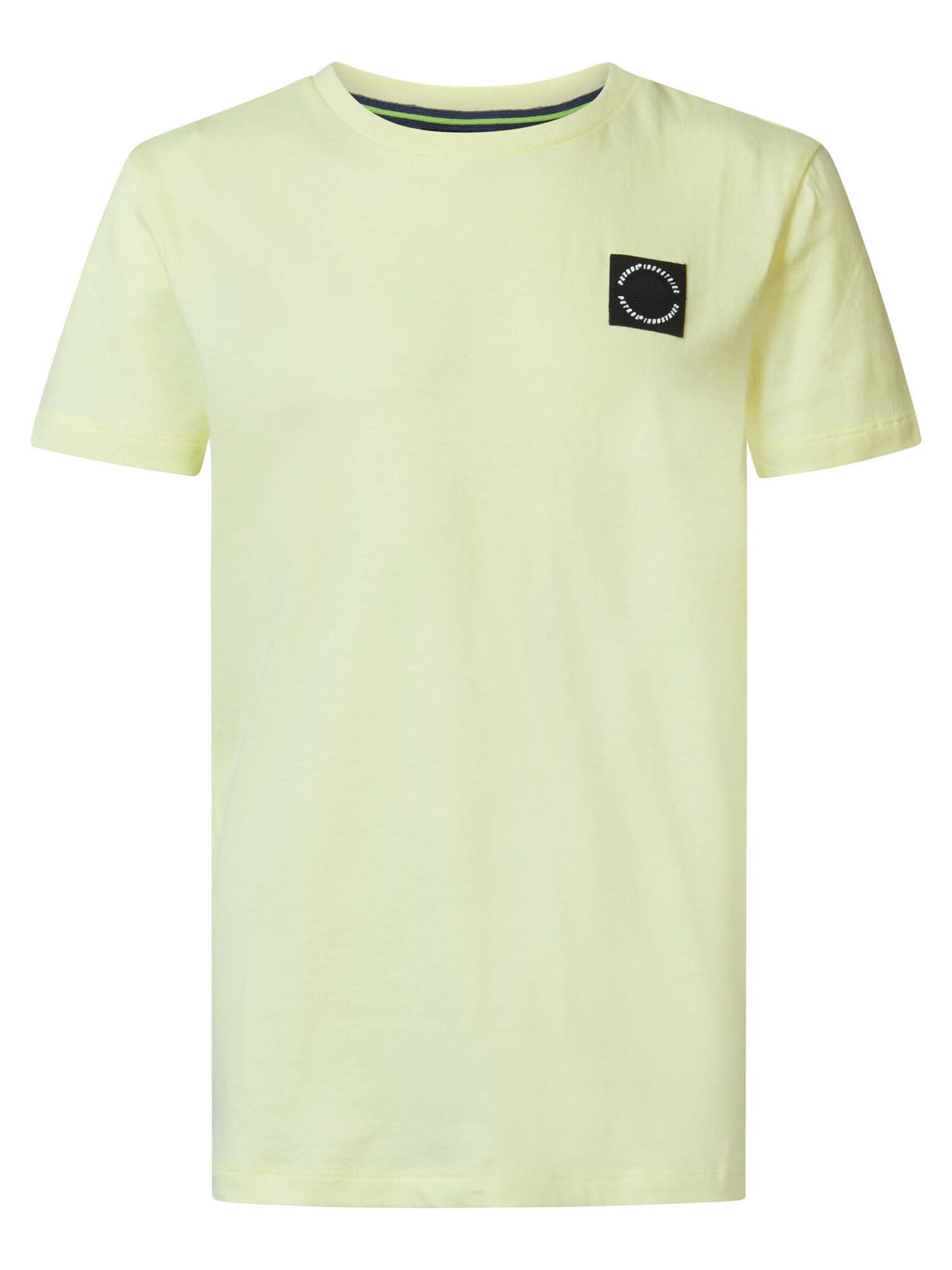 Jongens Boys T-Shirt SS Round Neck van Petrol in de kleur Lemon Yellow in maat 176.