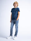 Jongens Boys T-Shirt SS Round Neck van Petrol in de kleur Petrol Blue in maat 176.