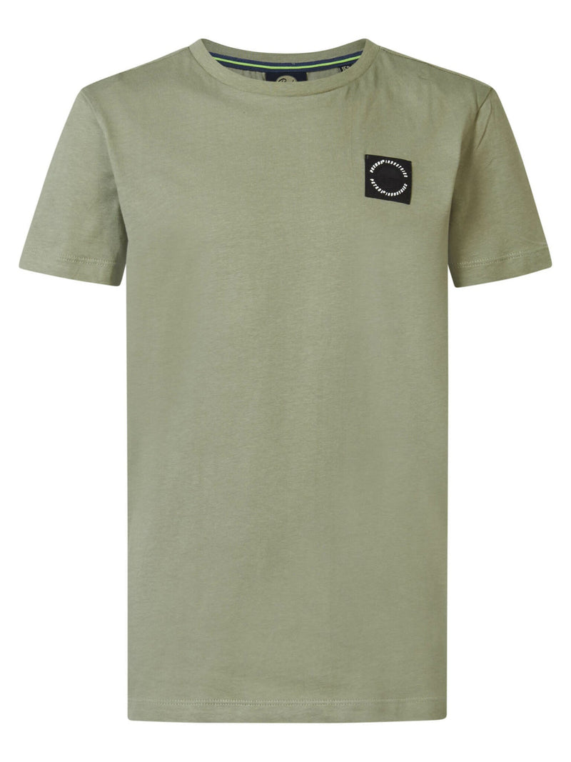 Jongens Boys T-Shirt SS Round Neck van Petrol in de kleur Sage Green in maat 176.