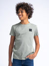 Jongens Boys T-Shirt SS Round Neck van Petrol in de kleur Sage Green in maat 176.