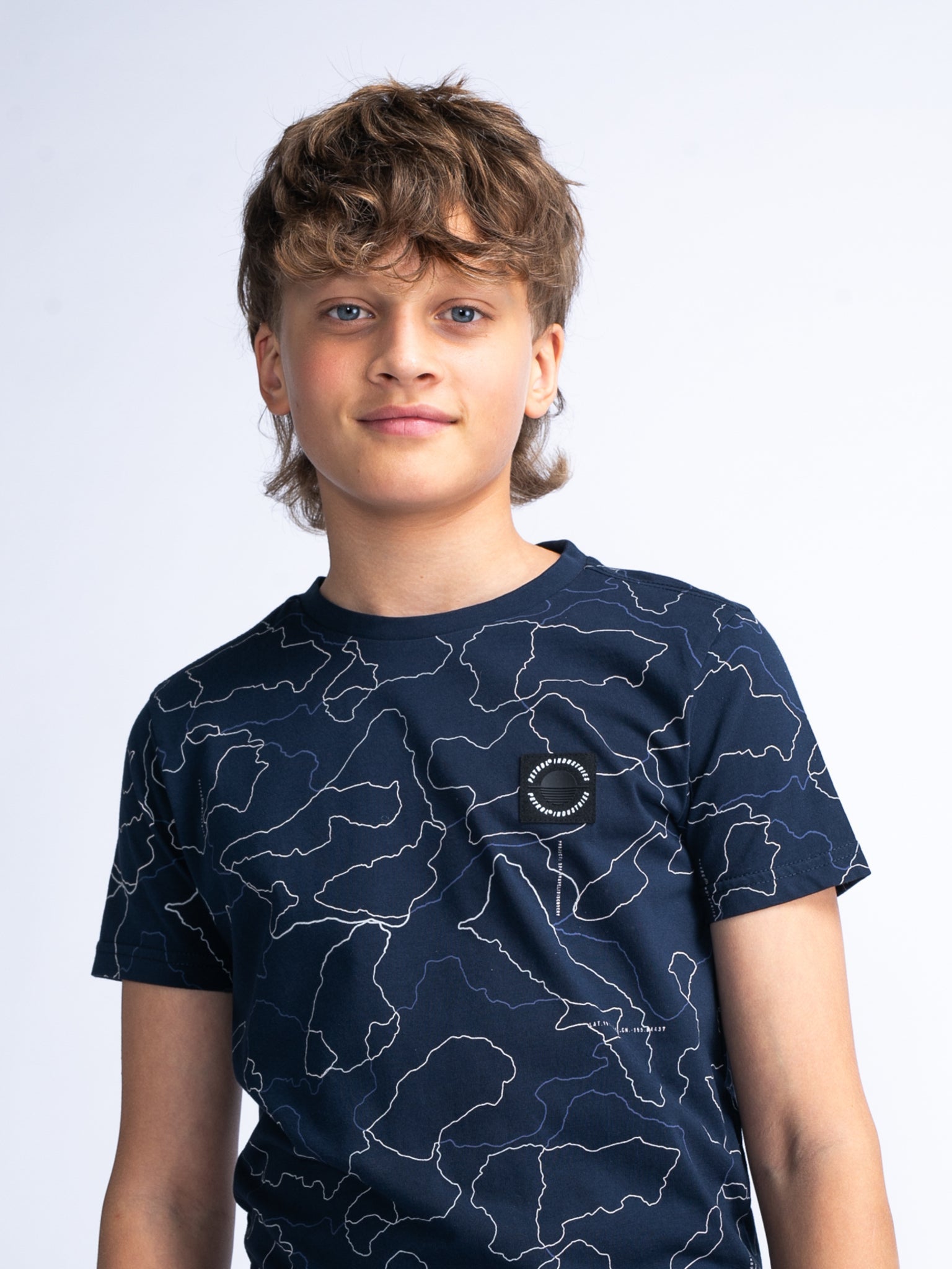 Jongens Boys T-Shirt SS van Petrol in de kleur Navy Blue in maat 176.