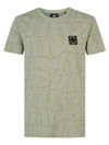 Jongens Boys T-Shirt SS AOP van Petrol in de kleur Sage Green in maat 176.