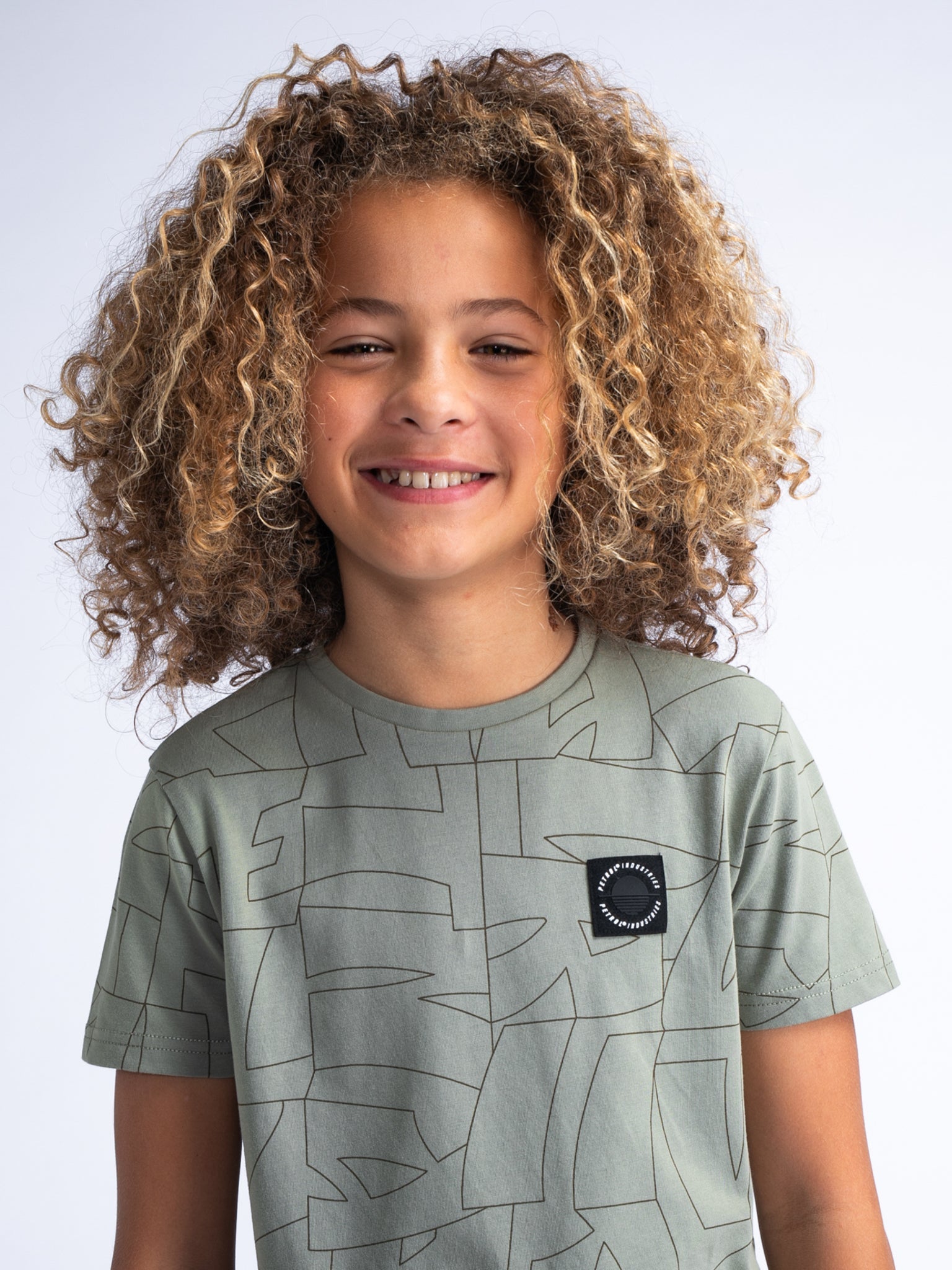 Jongens Boys T-Shirt SS AOP van Petrol in de kleur Sage Green in maat 176.