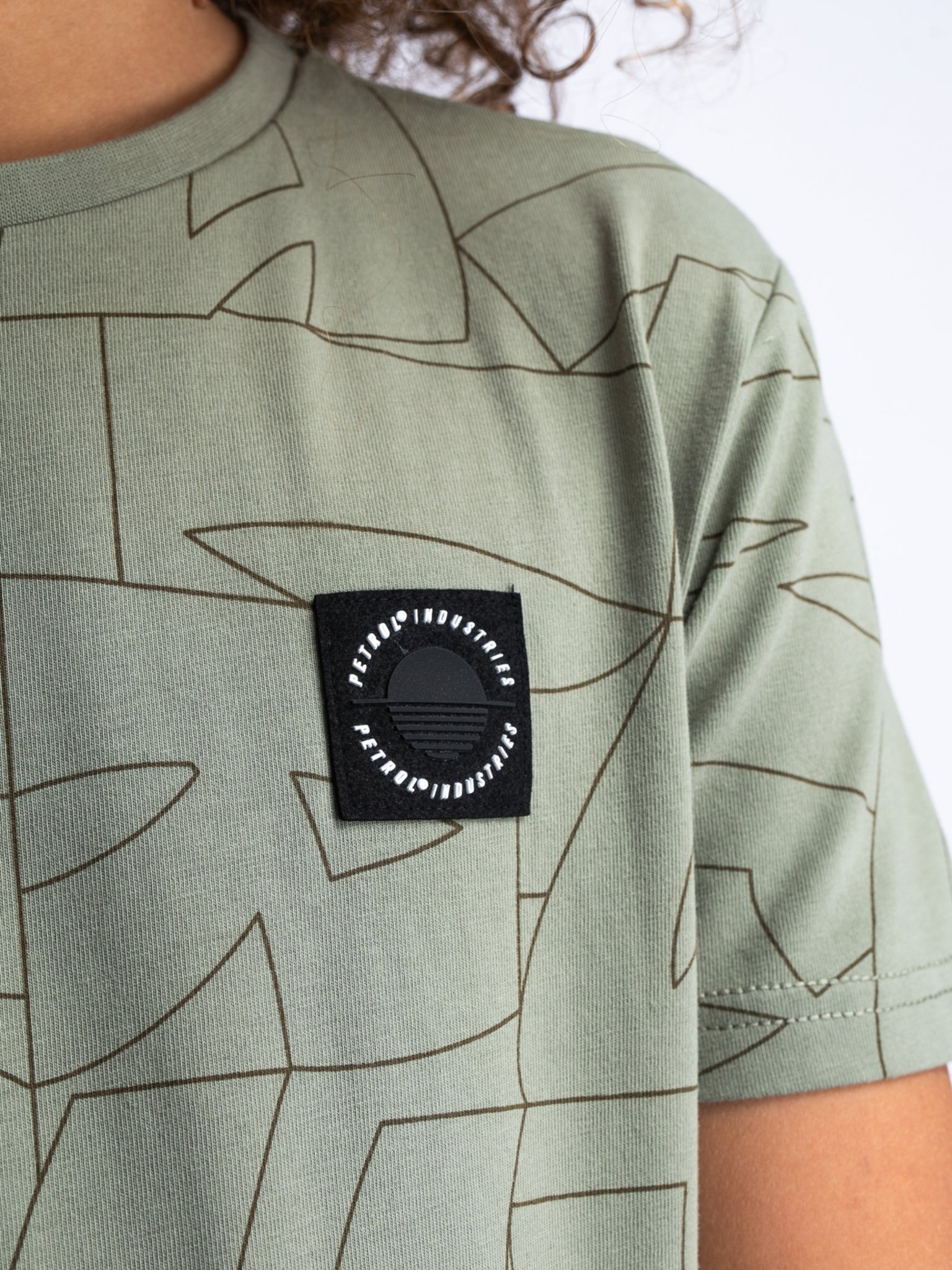 Jongens Boys T-Shirt SS AOP van Petrol in de kleur Sage Green in maat 176.