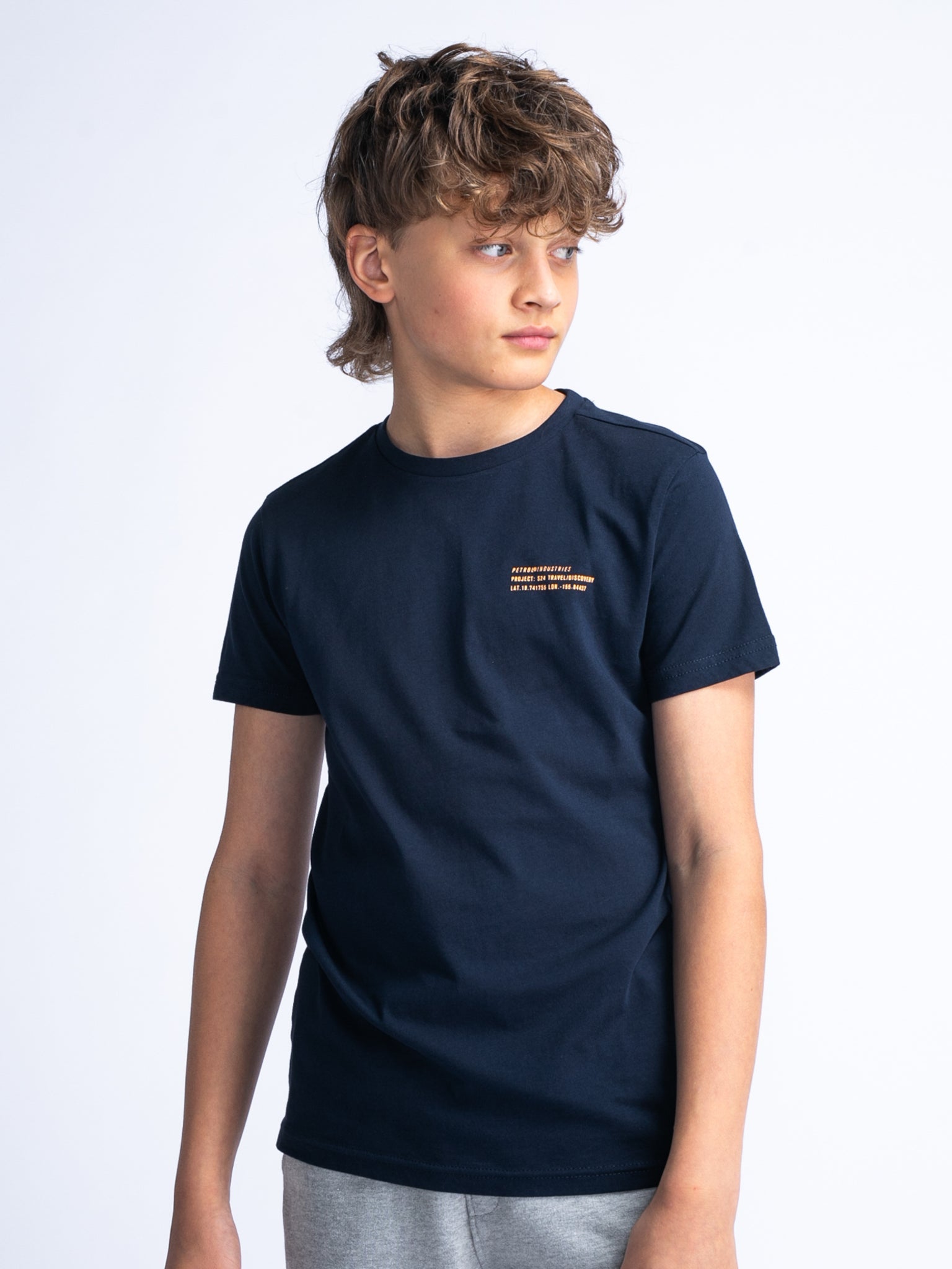 Jongens Boys T-Shirt SS van Petrol in de kleur Navy Blue in maat 176.