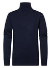 Jongens Knitwear Collar Basic van Petrol in de kleur Midnight Navy  in maat 164.