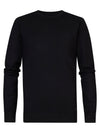 Jongens Knitwear Round Neck Basic van Petrol in de kleur Dark Black in maat 164.