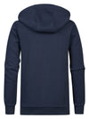 Jongens Sweater Hooded Zip van Petrol in de kleur Midnight Navy  in maat 164.