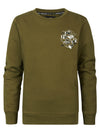 Jongens Sweater Round Neck van Petrol in de kleur Dark Moss in maat 164.