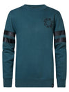 Jongens Sweater Round Neck van Petrol in de kleur Dark Cyaan in maat 164.