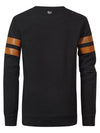 Jongens Sweater Round Neck van Petrol in de kleur Dark Black in maat 164.