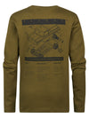 Jongens T-Shirt LS Round Neck van Petrol in de kleur Dark Moss in maat 164.
