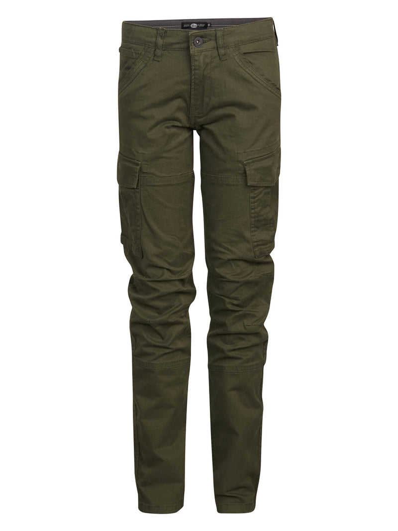 Jongens Non Denim Cargo van Petrol in de kleur Hunter Green in maat 164.