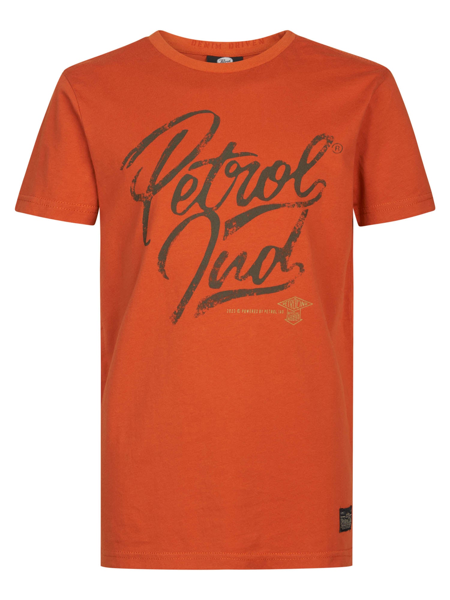Jongens T-Shirt SS Classic Print van Petrol in de kleur Orange Rust in maat 164.