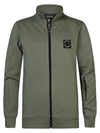 Jongens Boys Sweater Collar Zip van Petrol in de kleur Dark Sage in maat 176.
