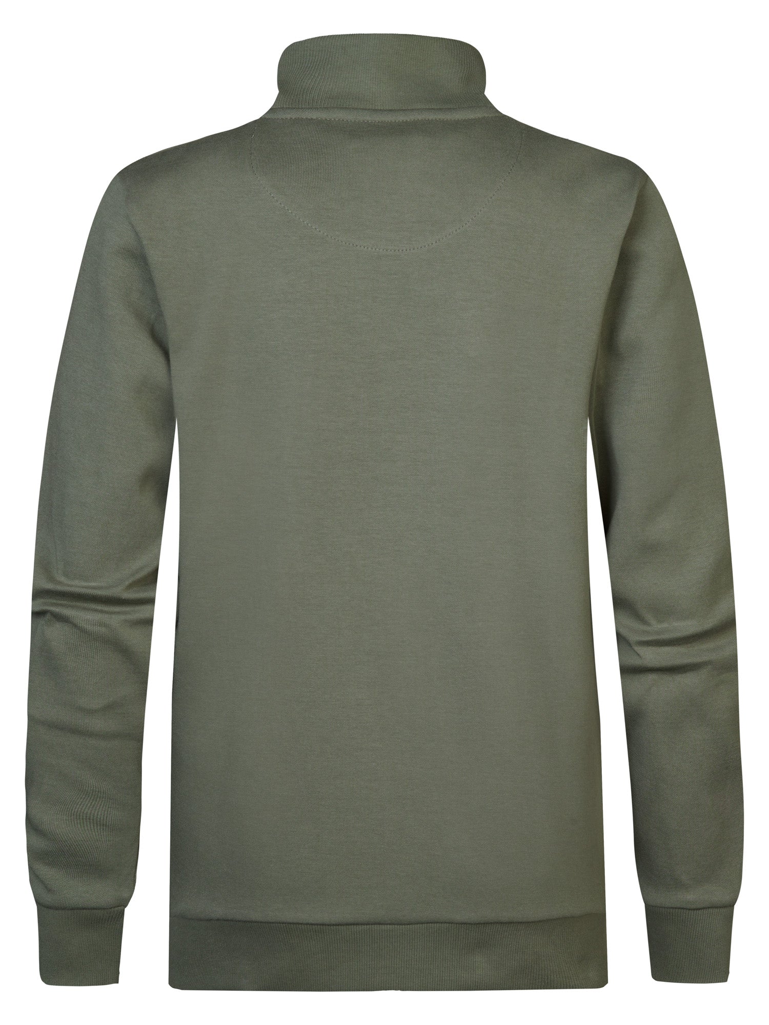 Jongens Boys Sweater Collar Zip van Petrol in de kleur Dark Sage in maat 176.