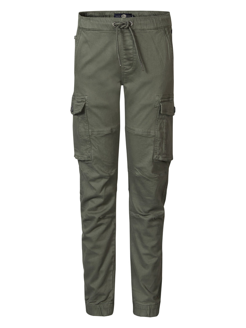 Jongens Boys Cargo Pants van Petrol in de kleur Dark Sage in maat 176.