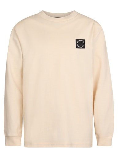 Jongens T-Shirt LS Classic Print van Gymp in de kleur Raw Sand in maat 176.