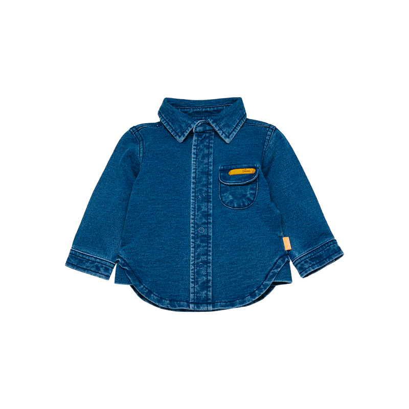 B.E.S.S. Blouse Denim - Bubbles & Bo