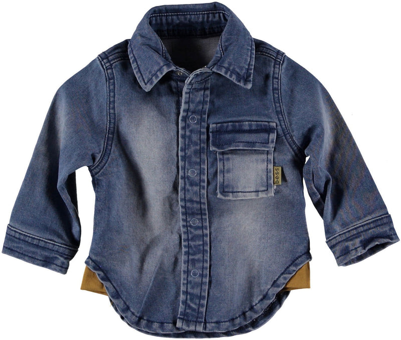 B.E.S.S. Blouse l.sl. Denim - Bubbles & Bo