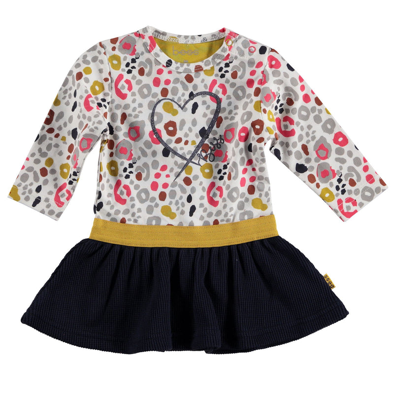 B.E.S.S. Dress AOP Heart - Bubbles & Bo