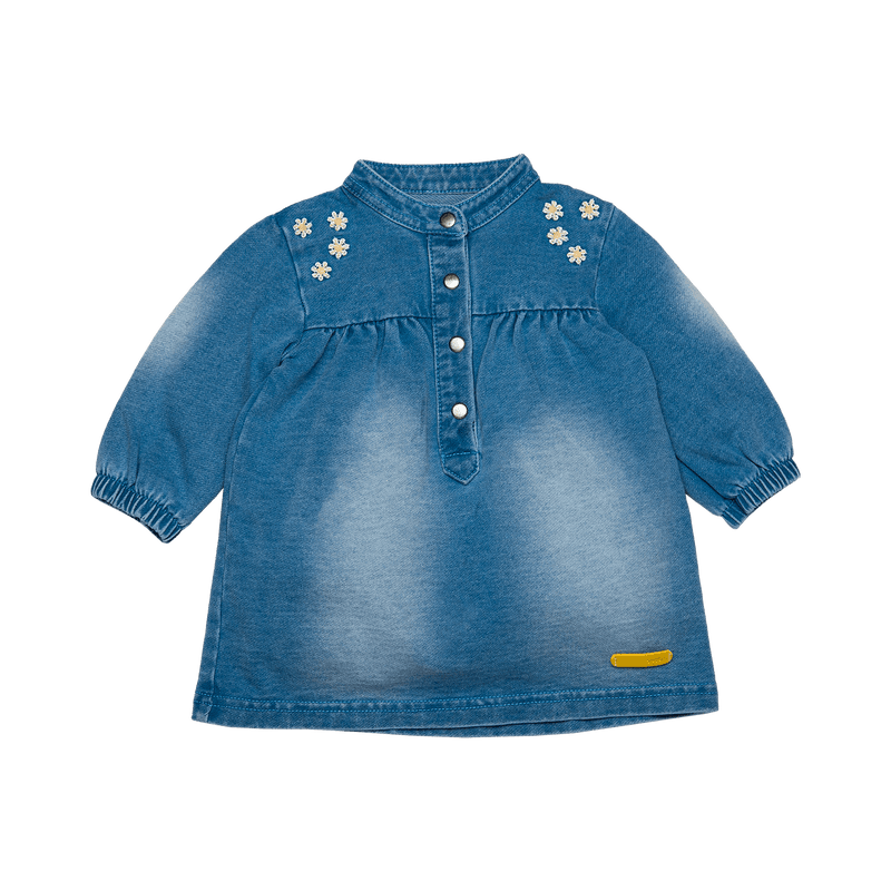 B.E.S.S. Dress Jog Denim Embroidery - Bubbles & Bo