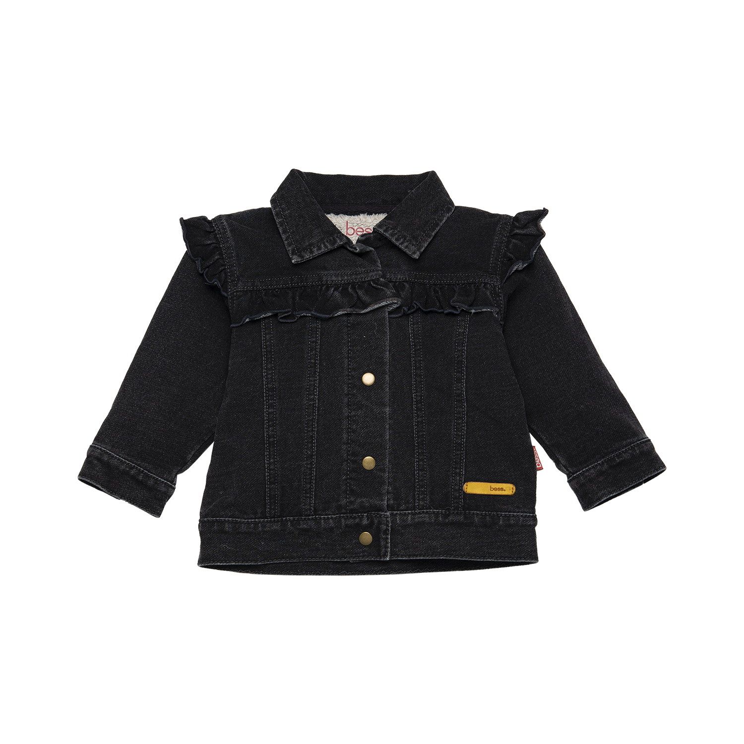 B.E.S.S. Jacket Denim/Teddy Ruffles