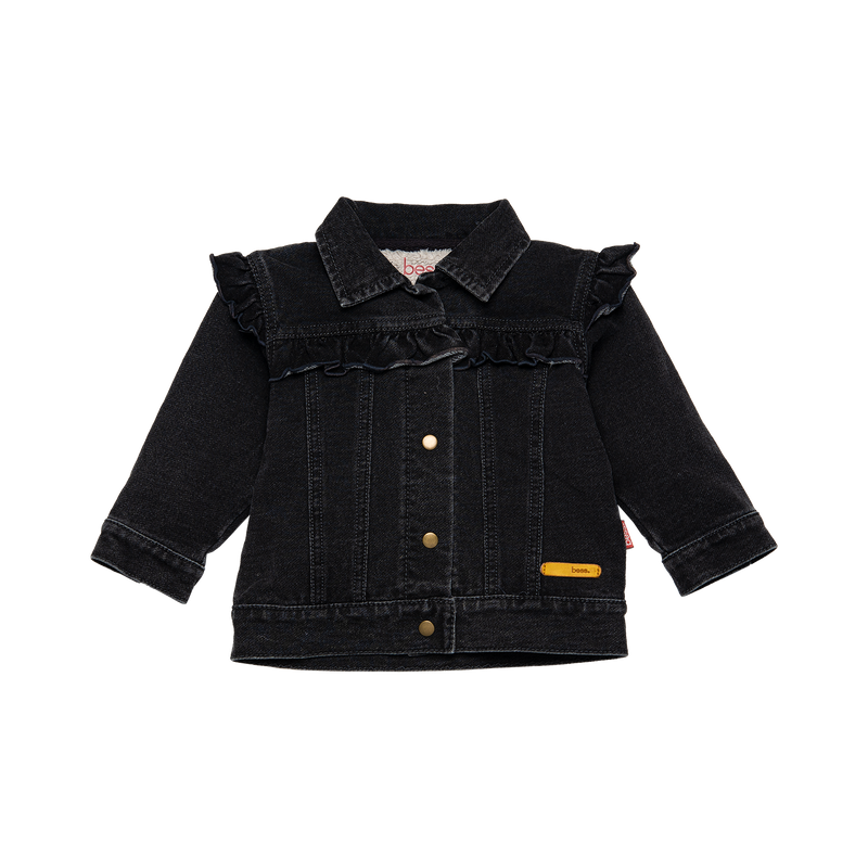 B.E.S.S. Jacket Denim/Teddy Ruffles - Bubbles & Bo