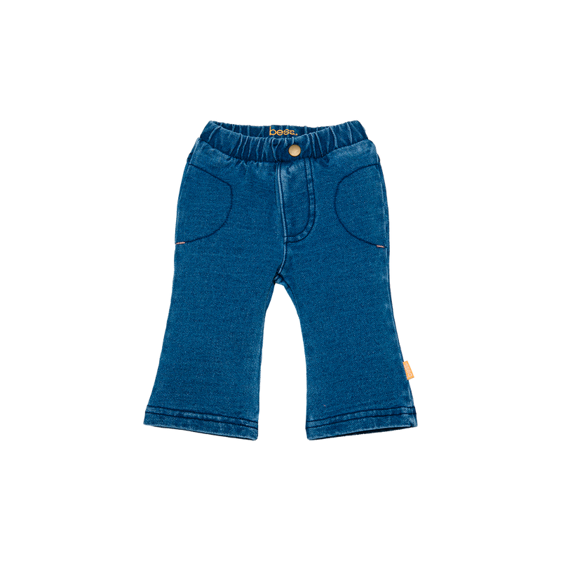 B.E.S.S. Pants Denim Flared - Bubbles & Bo