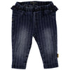 B.E.S.S. Pants Denim Striped Ruffle - Bubbles & Bo