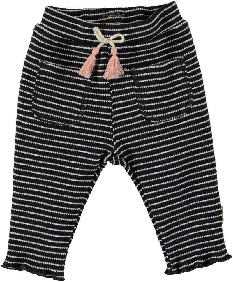B.E.S.S. Pants Striped Bow - Bubbles & Bo