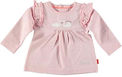 B.E.S.S. Shirt Longsleeve Ruffle Swan - Bubbles & Bo