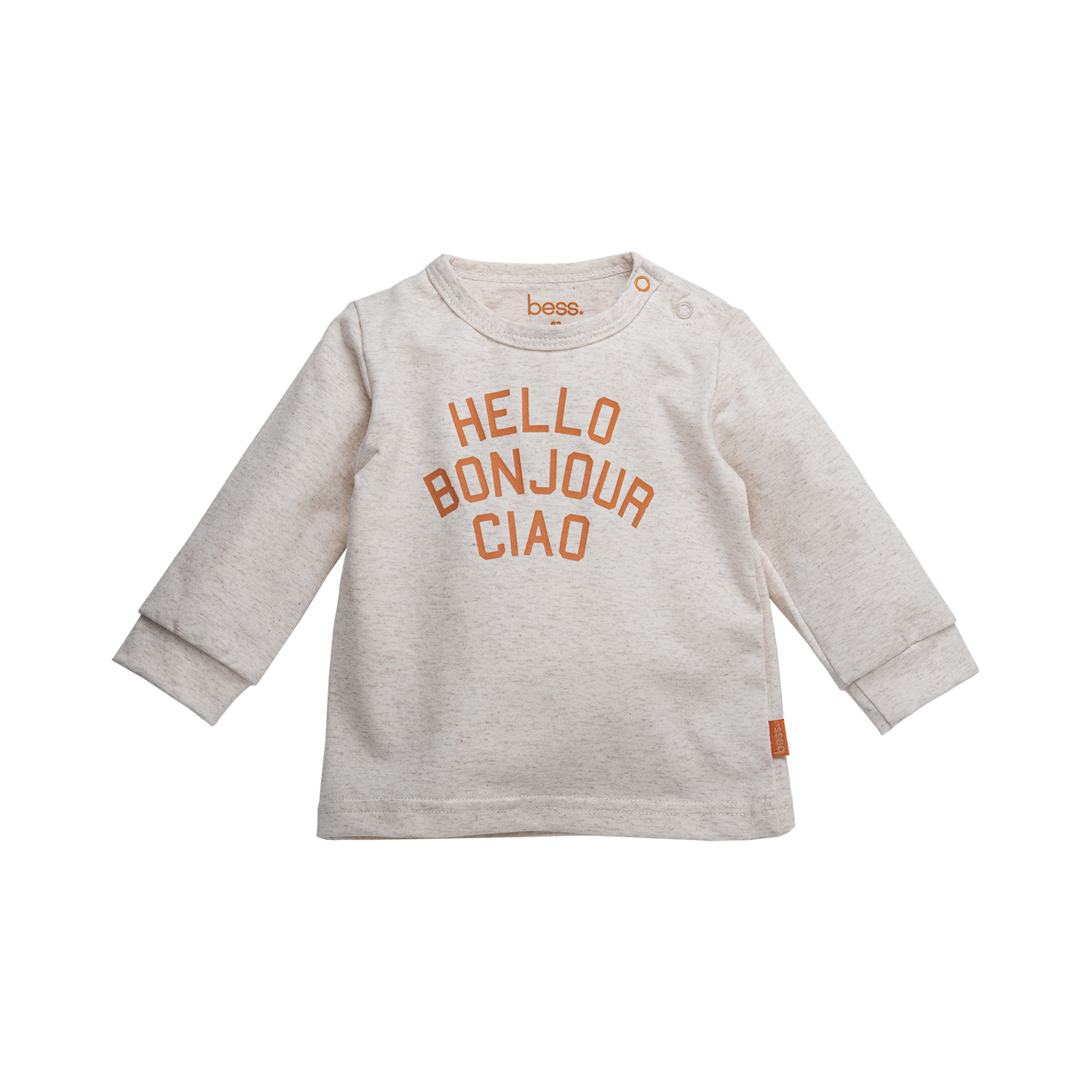 B.E.S.S. Shirt l.sl. Melange Hello